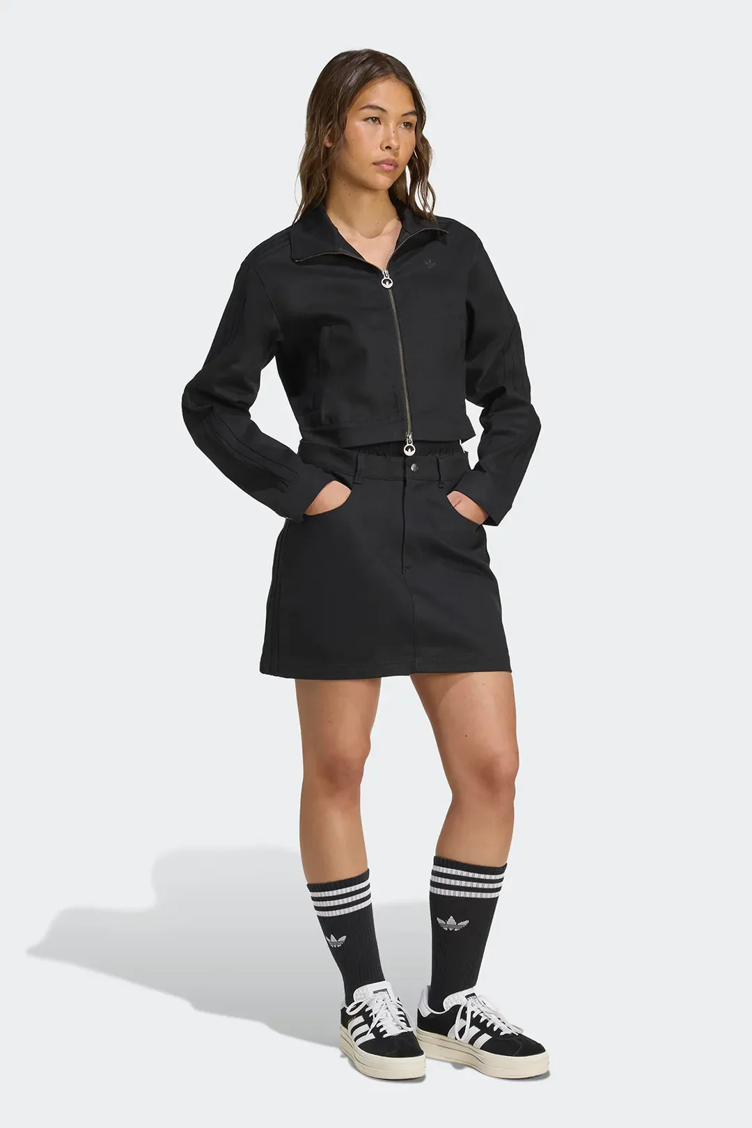 ADIDAS CHAQUETA FIREBIRD DENIM CROP - MUJER - Image 4