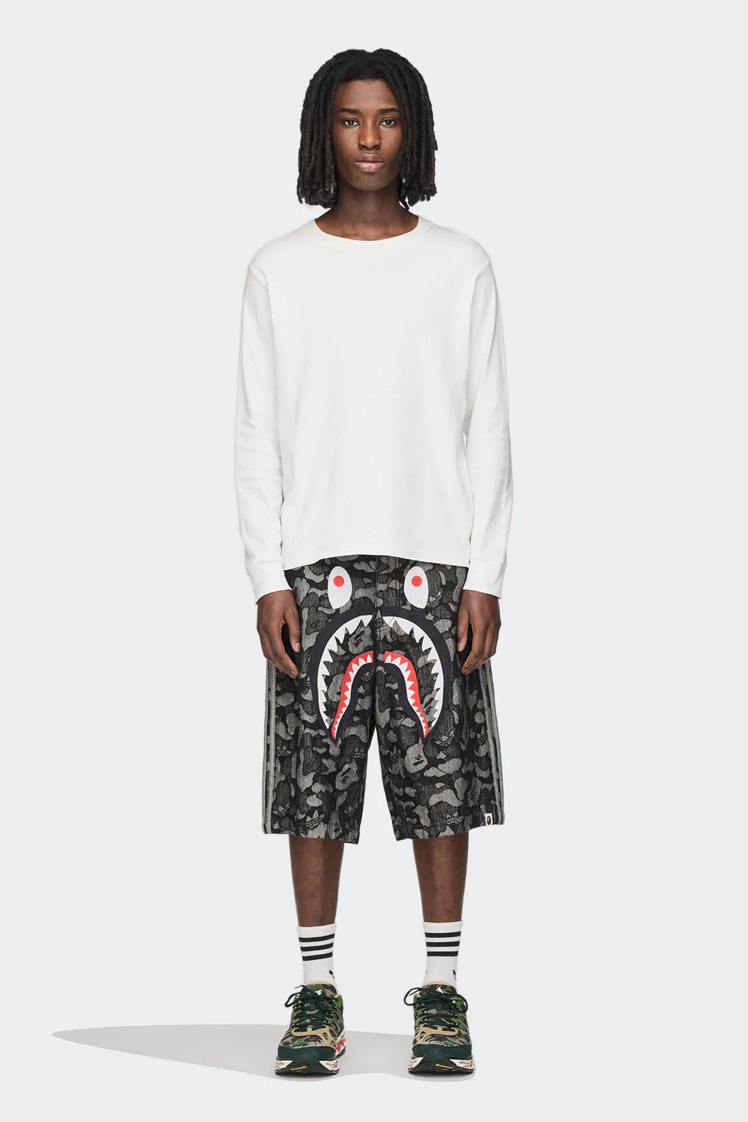 ADIDAS JORTS DENIM SHARK X BAPE - Image 3