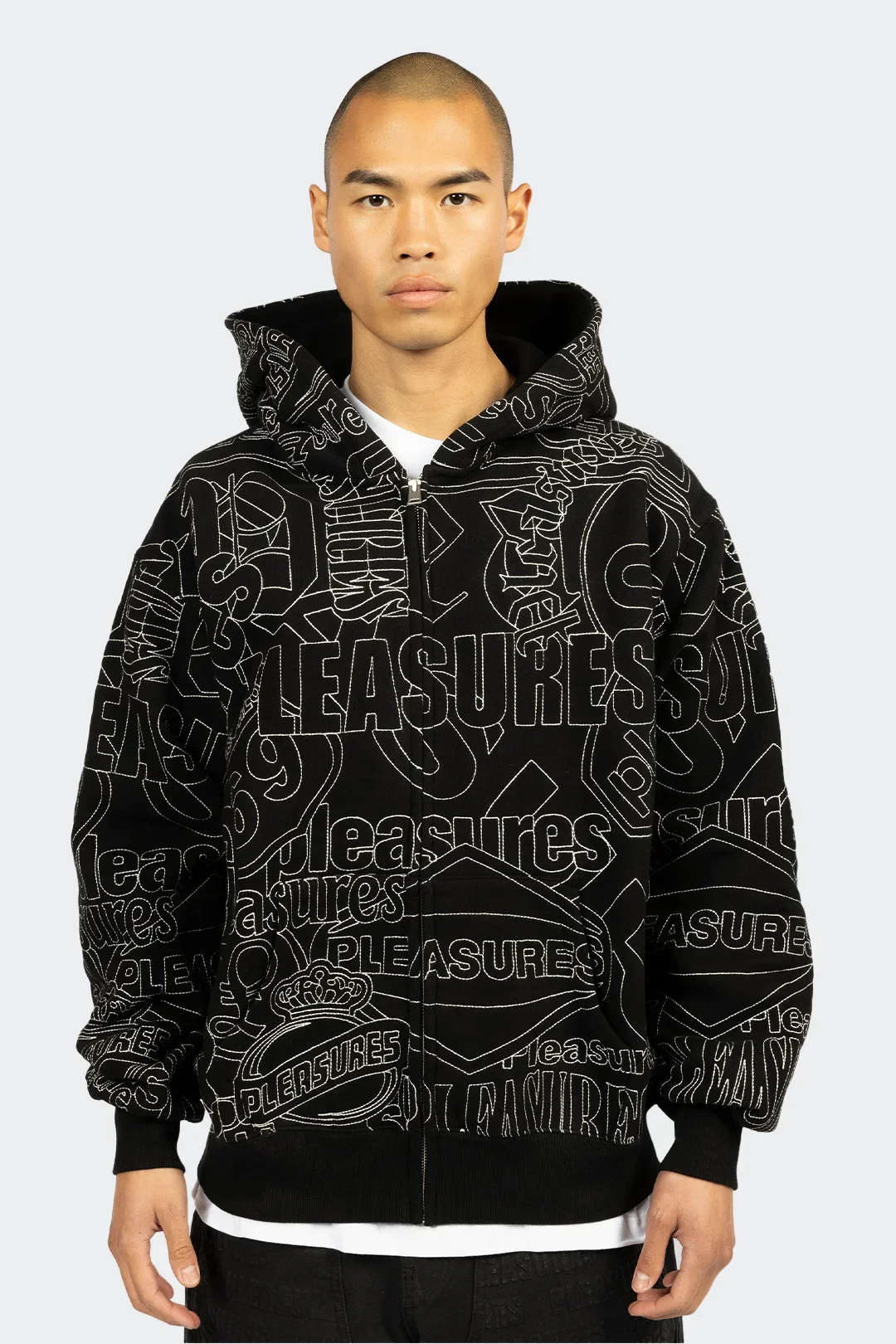 PLEASURES BUZO SIGNAL ZIP UP - Image 3