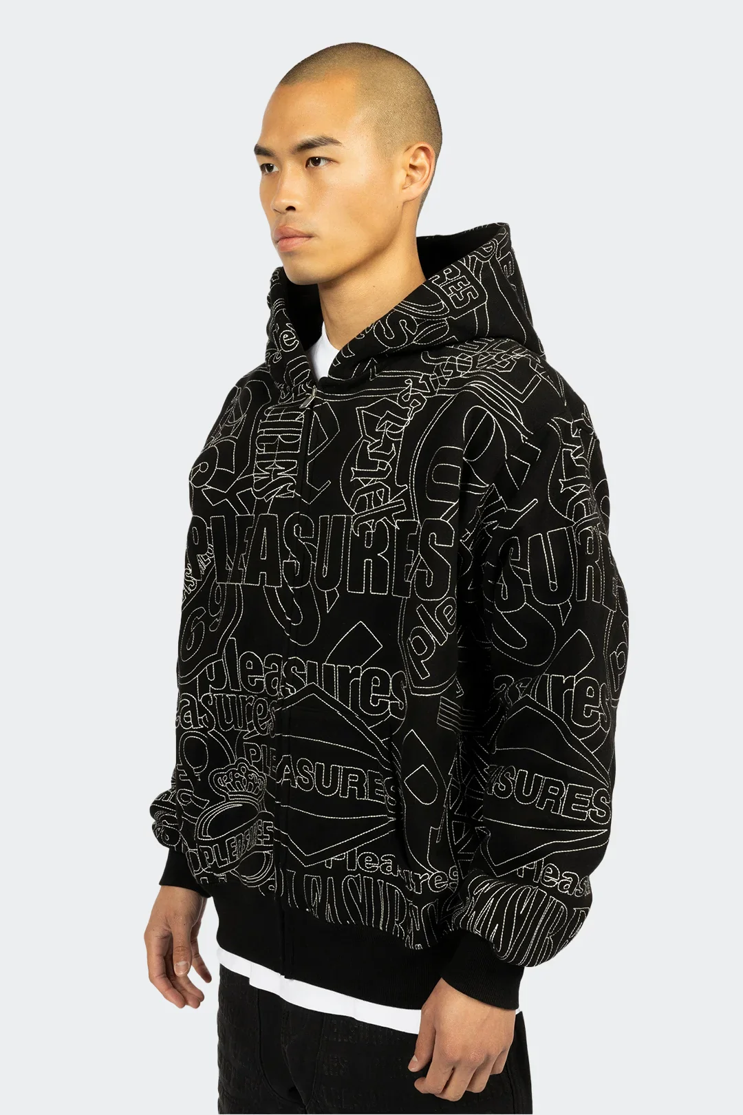PLEASURES BUZO SIGNAL ZIP UP - Image 4